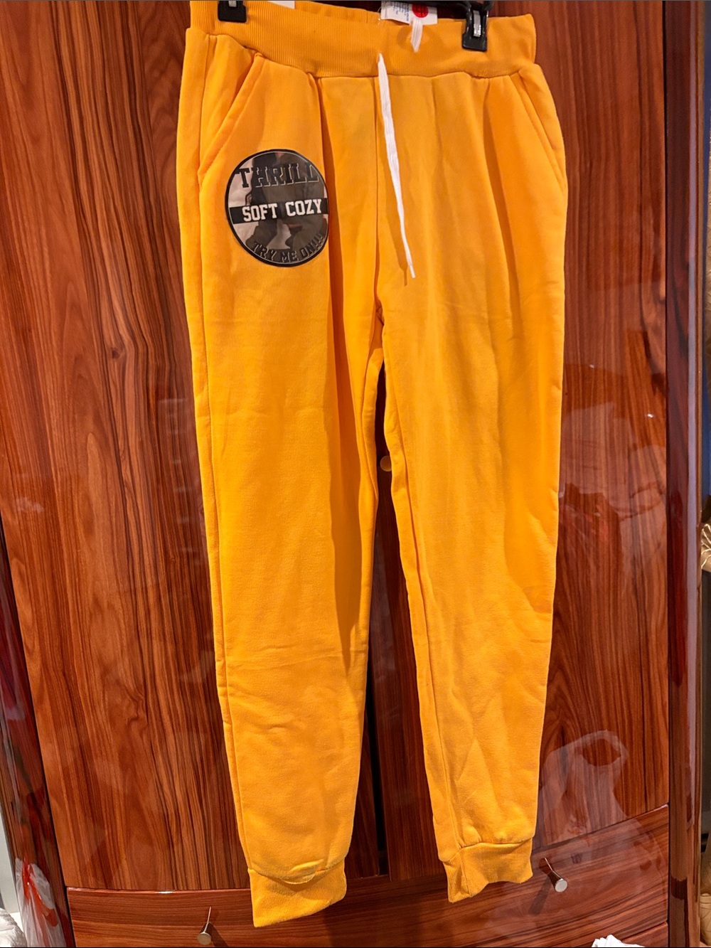 Thrill Yellow Kids Sweatpants with Drawstring